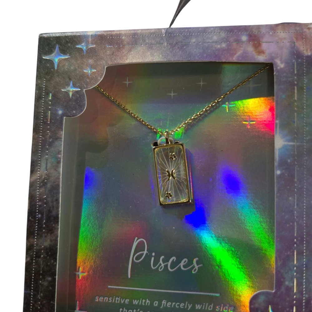 14kt Gold Dipped  Pisces Zodiac Pendant Necklace